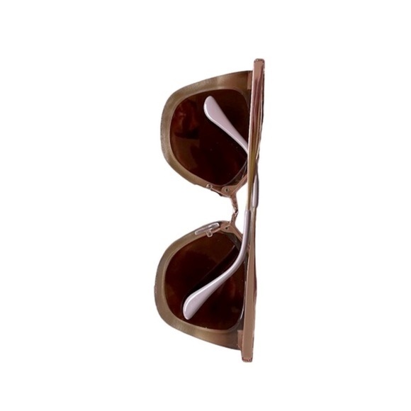 RETRO HEPBURN SUNGLASSES BROWN BEIGE - Picture 2 of 7